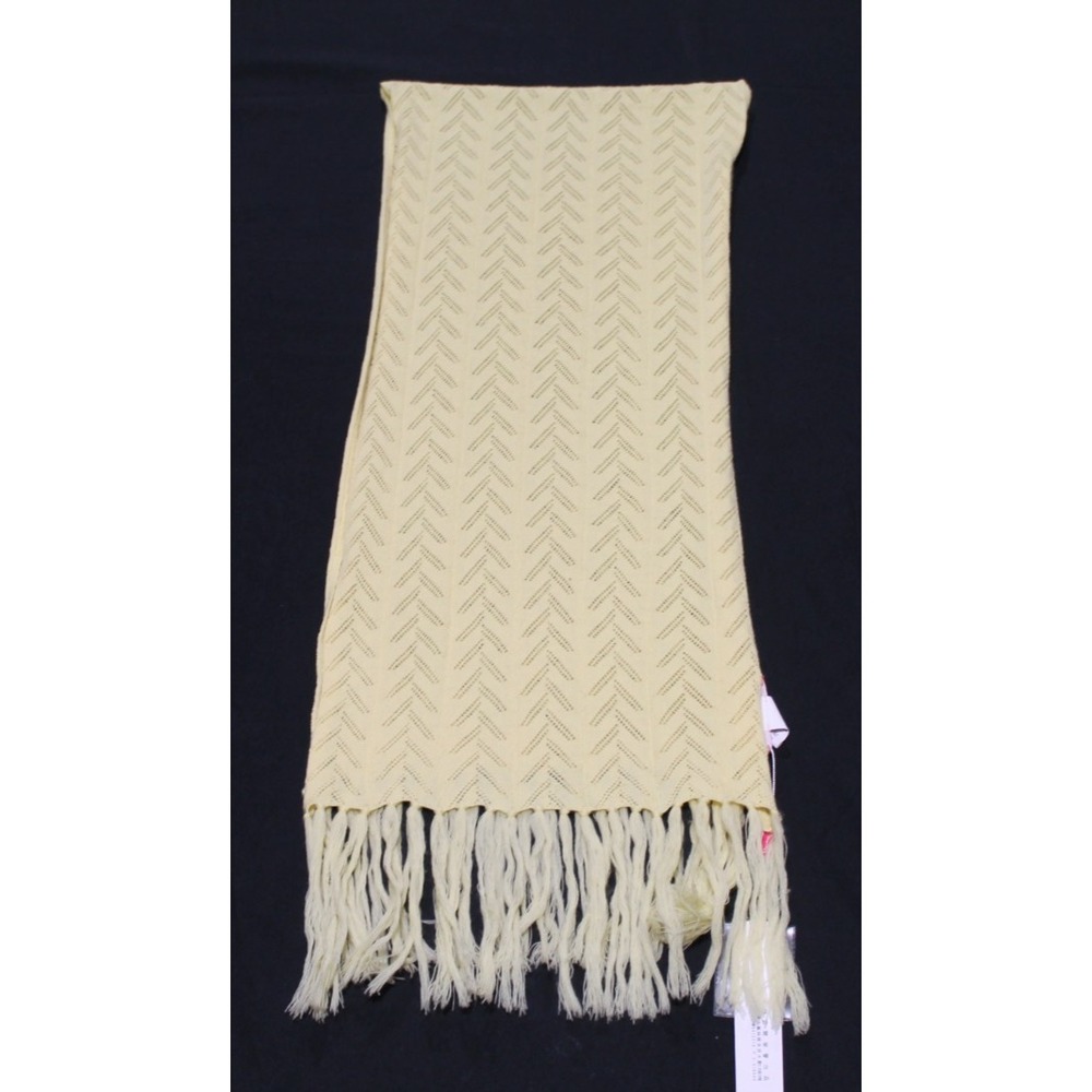 NWT Masfer.SU Yellow Pointelle Knit Scarf Marisfrolg Designer Wrap 13x64